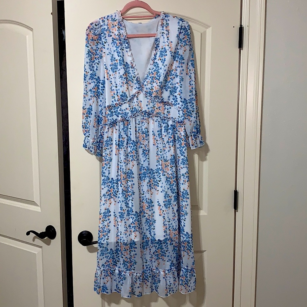 Floral printed midi skirt!